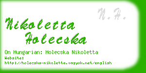 nikoletta holecska business card